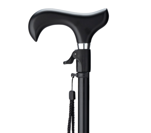 MultiMotion wandelstok met drukknop bediening - Zwart