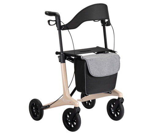 MultiMotion Carbon rollator - Beige - L (vooraanzicht)