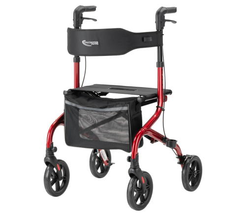 MultiMotion Lumo rollator - Rood (voorzijde)