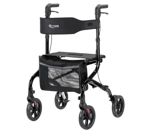 MultiMotion Lumo rollator - Zwart (voorzijde)