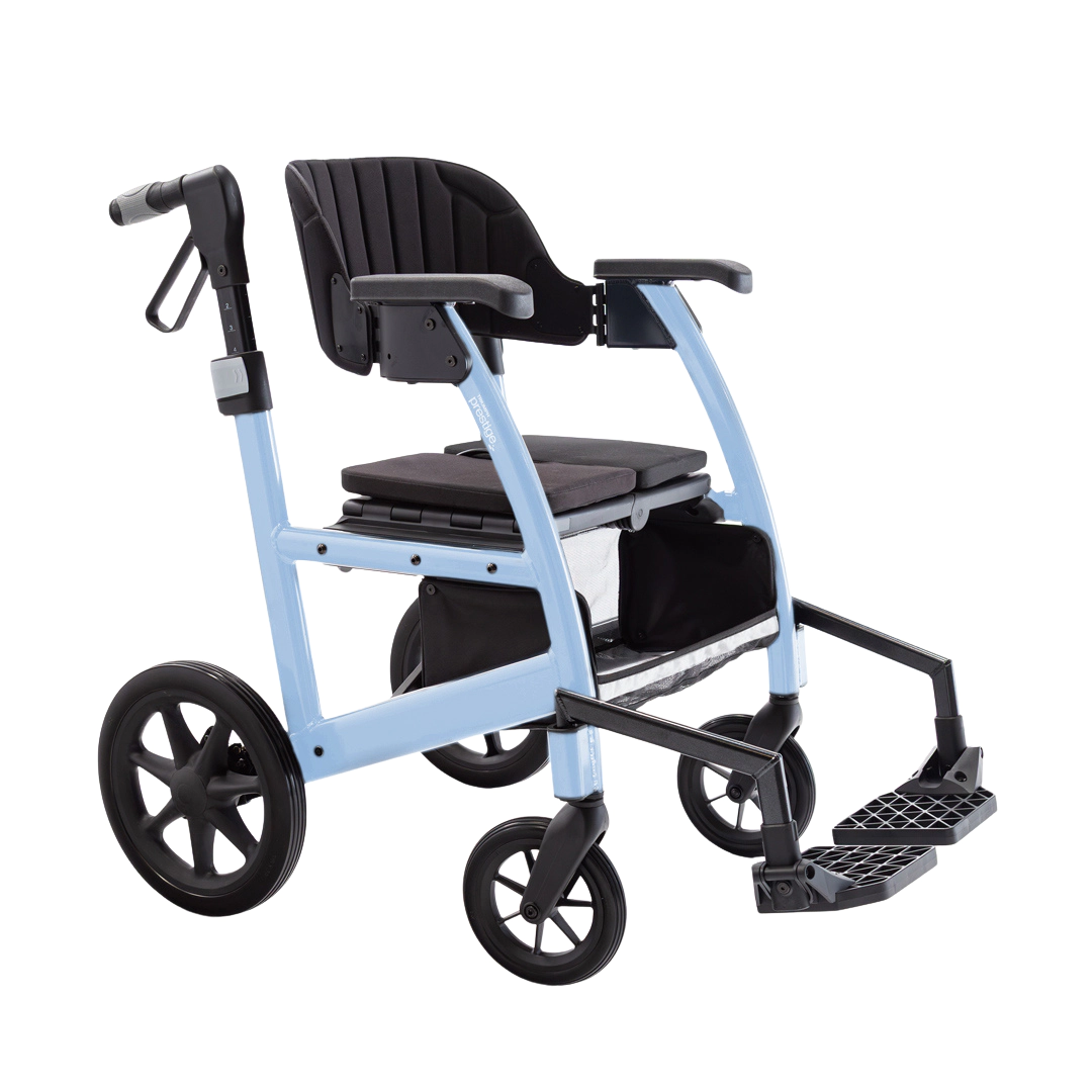 Triumph Prestige 2-in-1 rolstoel/rollator - sky blue (als rolstoel)