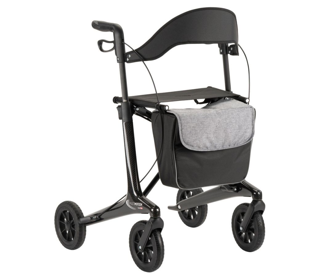 MultiMotion Carbon rollator carbon - voorzijde MultiMotion Carbon rollator carbon - voorzijde