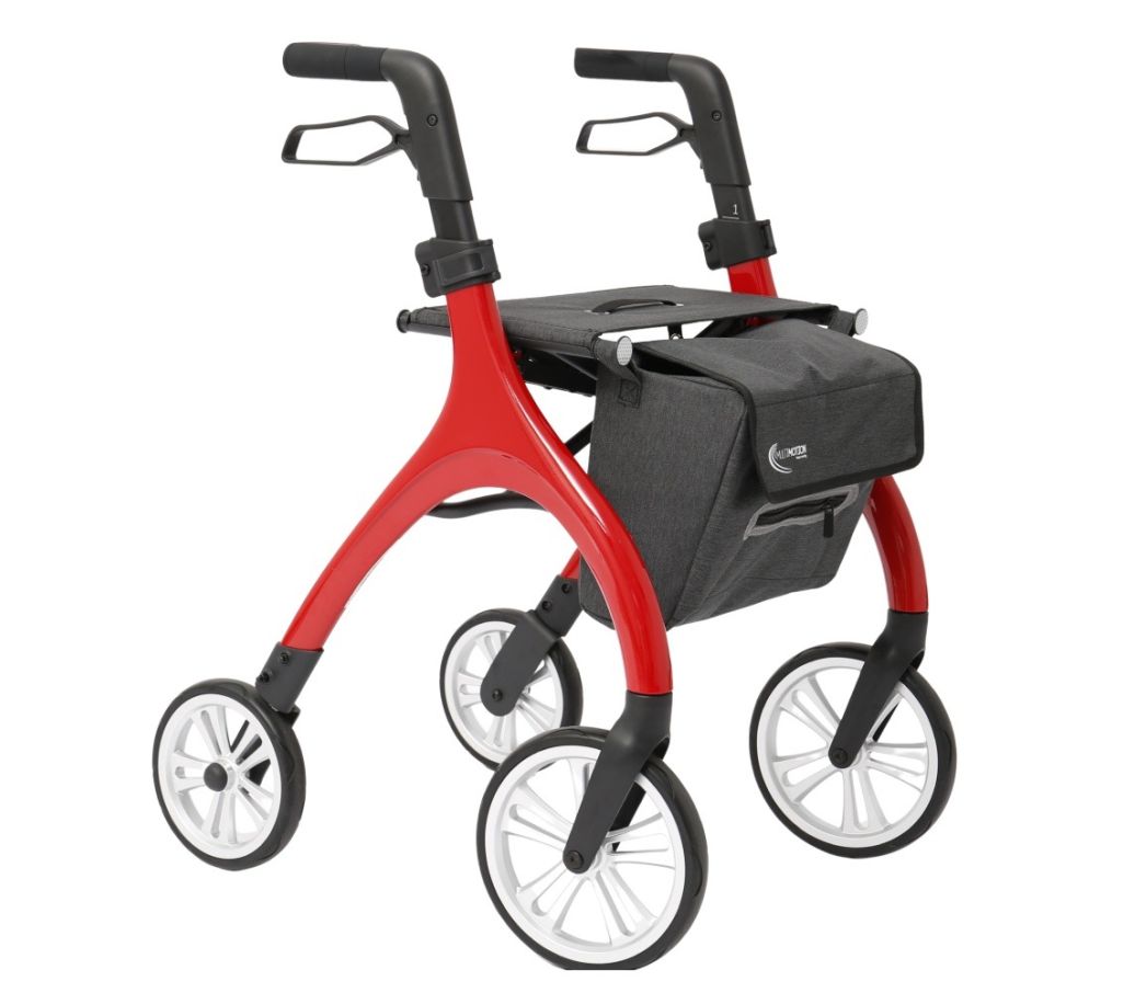 MultiMotion Curve rollator - Rood (linker voorzijde) MultiMotion Curve rollator - Rood (linker voorzijde)