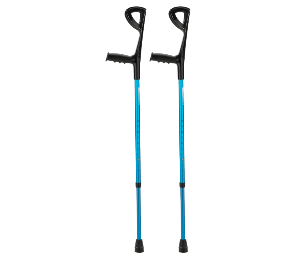MultiMotion elleboogkrukken met open manchet - Blauw MultiMotion elleboogkrukken met open manchet - Blauw