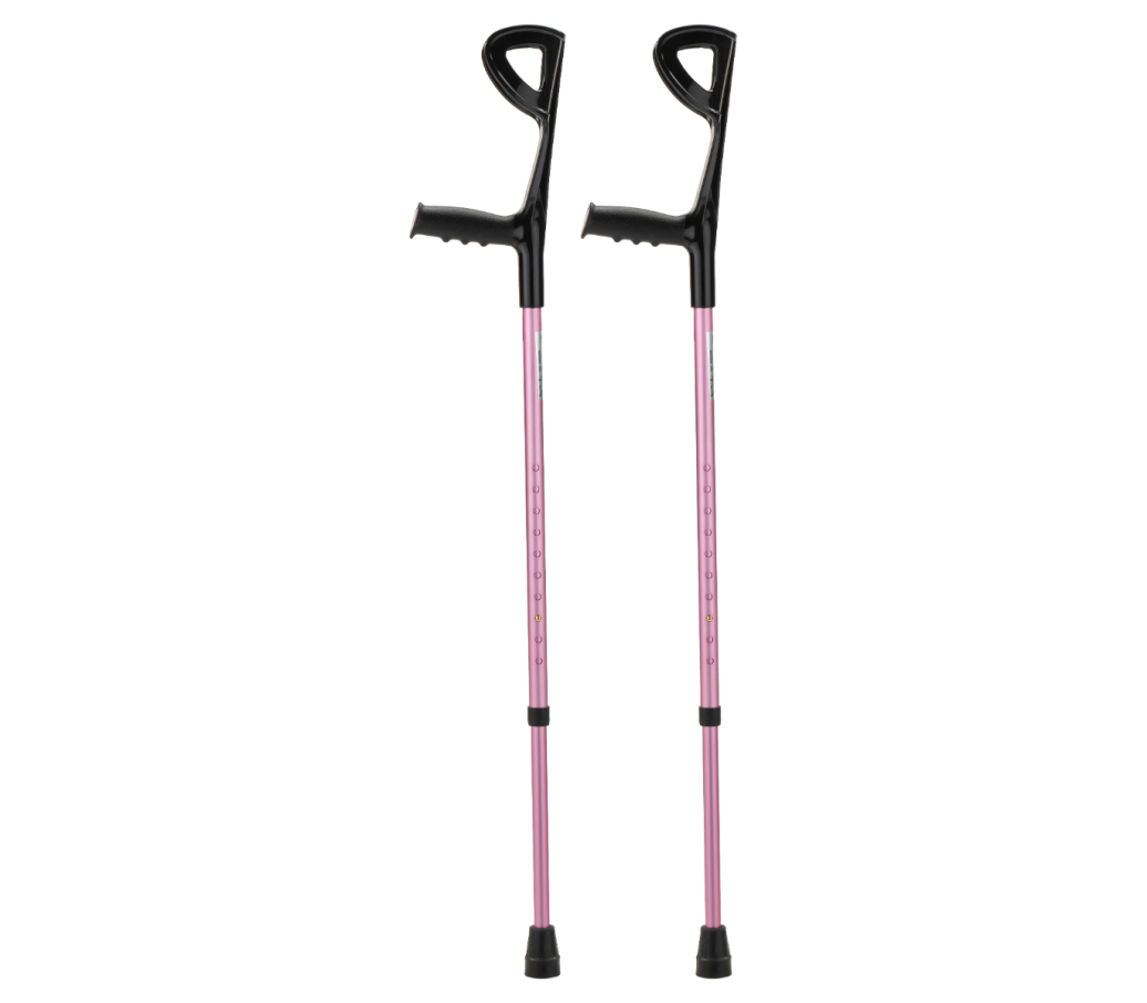 MultiMotion elleboogkrukken met open manchet - Roze MultiMotion elleboogkrukken met open manchet - Roze