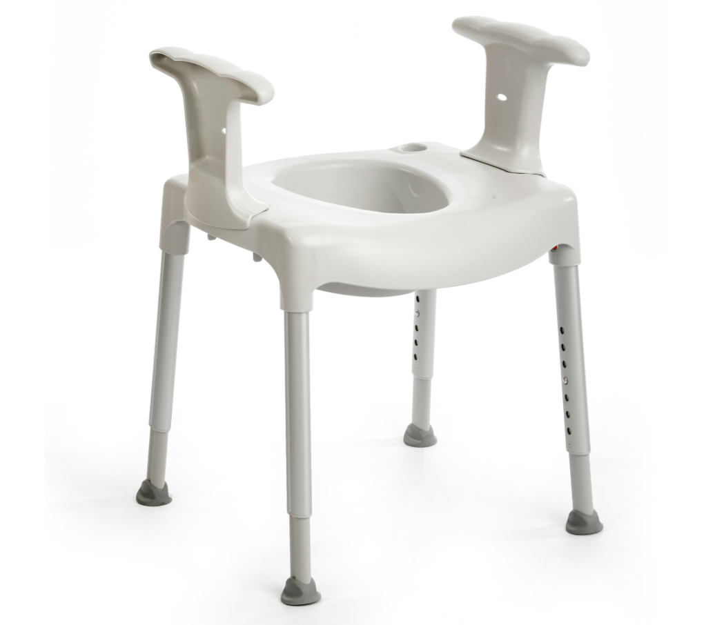 Etac Swift vrijstaande toiletverhoger (voorzijde) Etac Swift vrijstaande toiletverhoger (voorzijde)