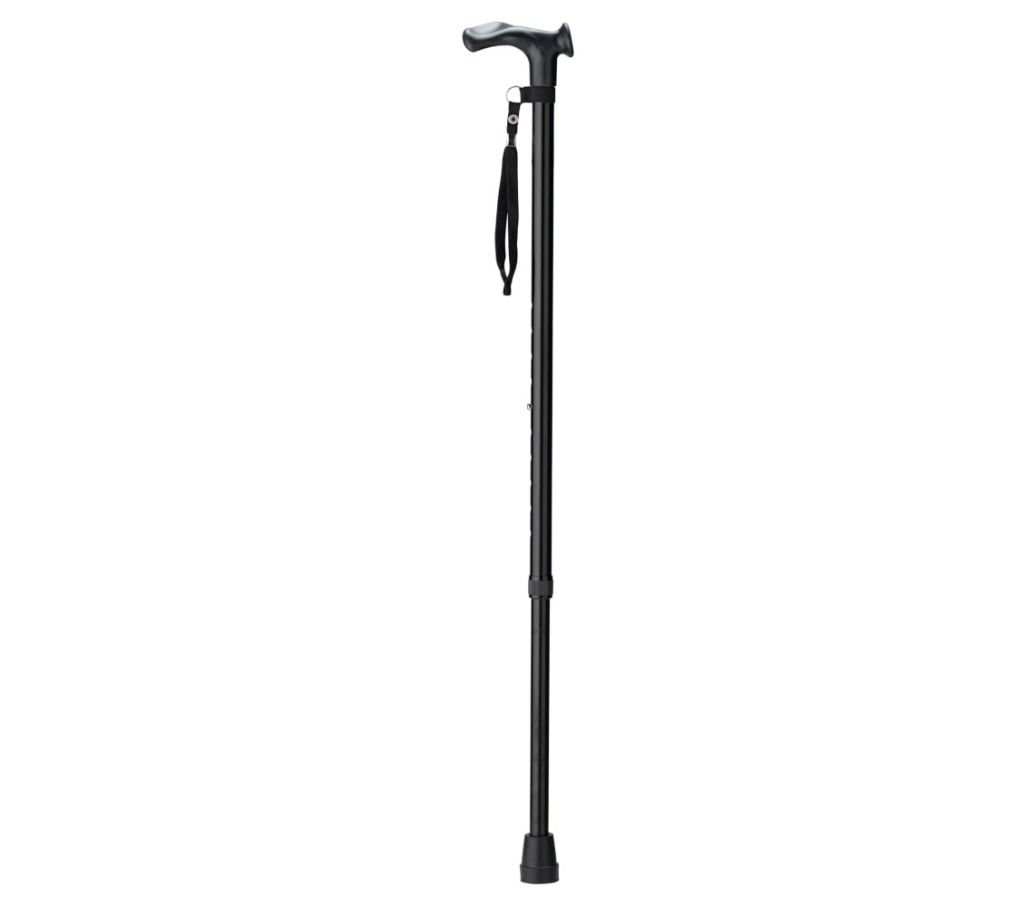 MultiMotion wandelstok met anatomisch handvat - Zwart - Rechts