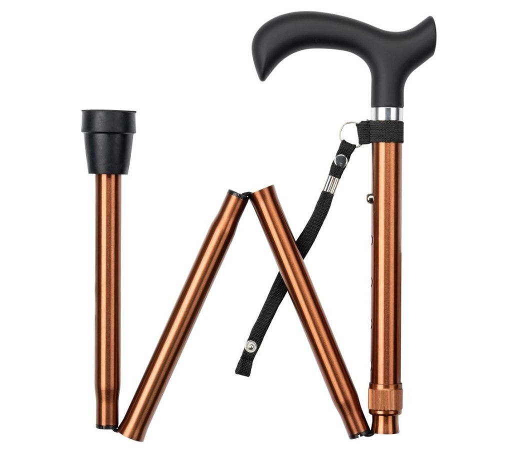 MultiMotion wandelstok opvouwbaar - Bruin opgevouwen MultiMotion wandelstok opvouwbaar - Bruin opgevouwen