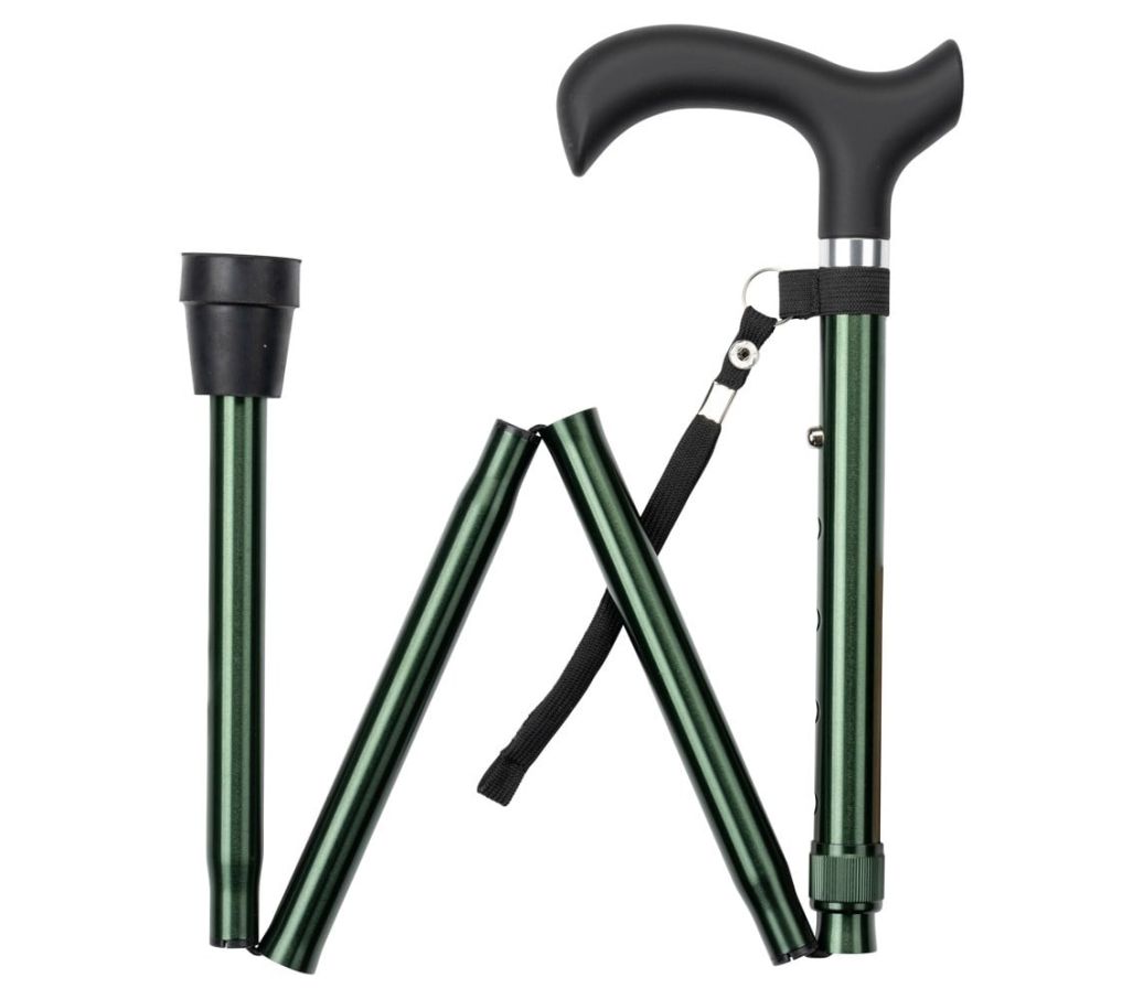 MultiMotion wandelstok opvouwbaar - Groen opgevouwen MultiMotion wandelstok opvouwbaar - Groen opgevouwen
