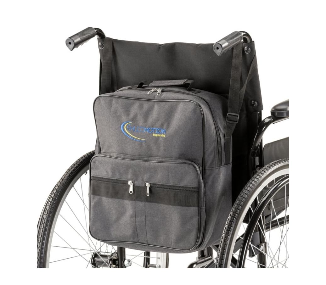 MultiMotion rolstoeltas - bevestigd aan een rolstoel