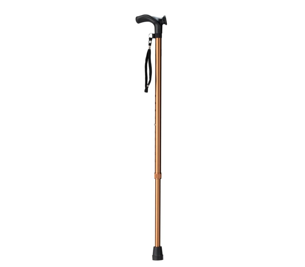 MultiMotion wandelstok met anatomisch handvat - Bruin - Links MultiMotion wandelstok met anatomisch handvat - Bruin - Links