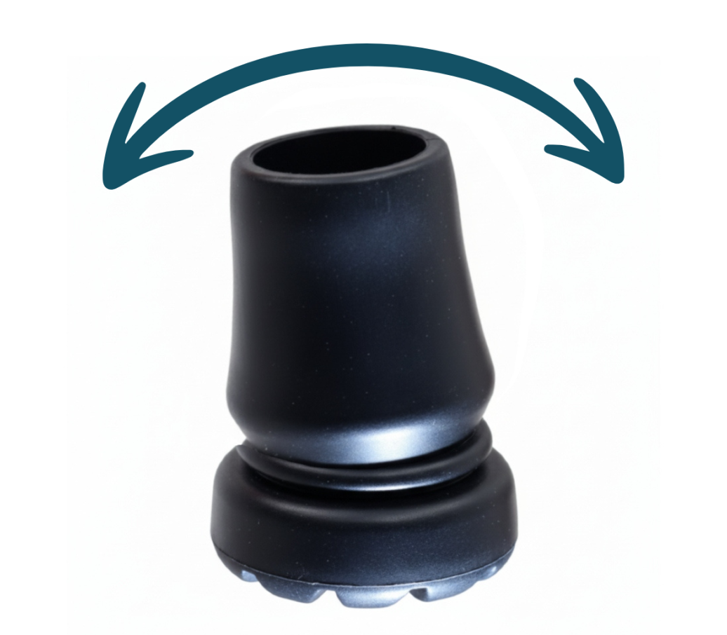 illustratie hoe de flexibele dop kan meebewegen 