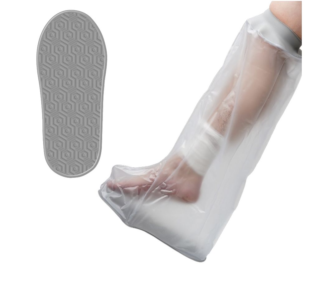 MultiMotion Gipshoes met siliconenring - Been half (met daarnaast een losse afbeelding van het anti-slip oppervlak) MultiMotion Gipshoes met siliconenring - Been half (met daarnaast een losse afbeelding van het anti-slip oppervlak)