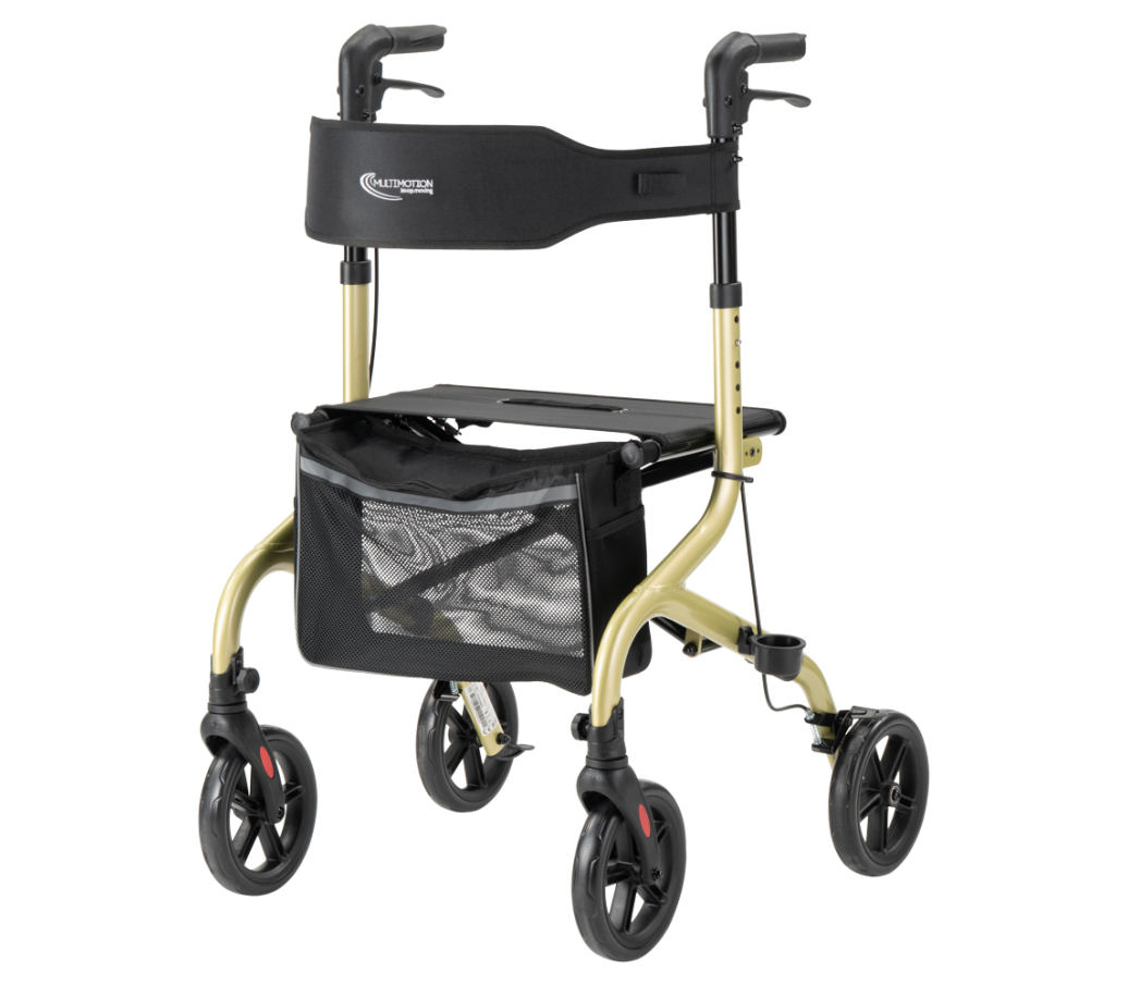 MultiMotion Lumo rollator - Champagne (voorzijde)