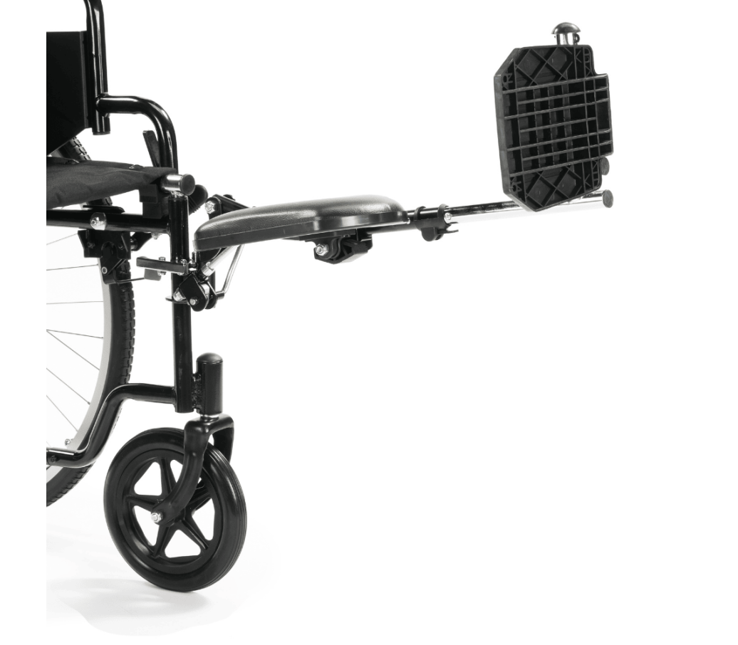 MultiMotion comfort beensteun - Links (M1, M1plus, M1-XL, M9, Compact Lite) op rolstoel MultiMotion comfort beensteun - Links (M1, M1plus, M1-XL, M9, Compact Lite) op rolstoel