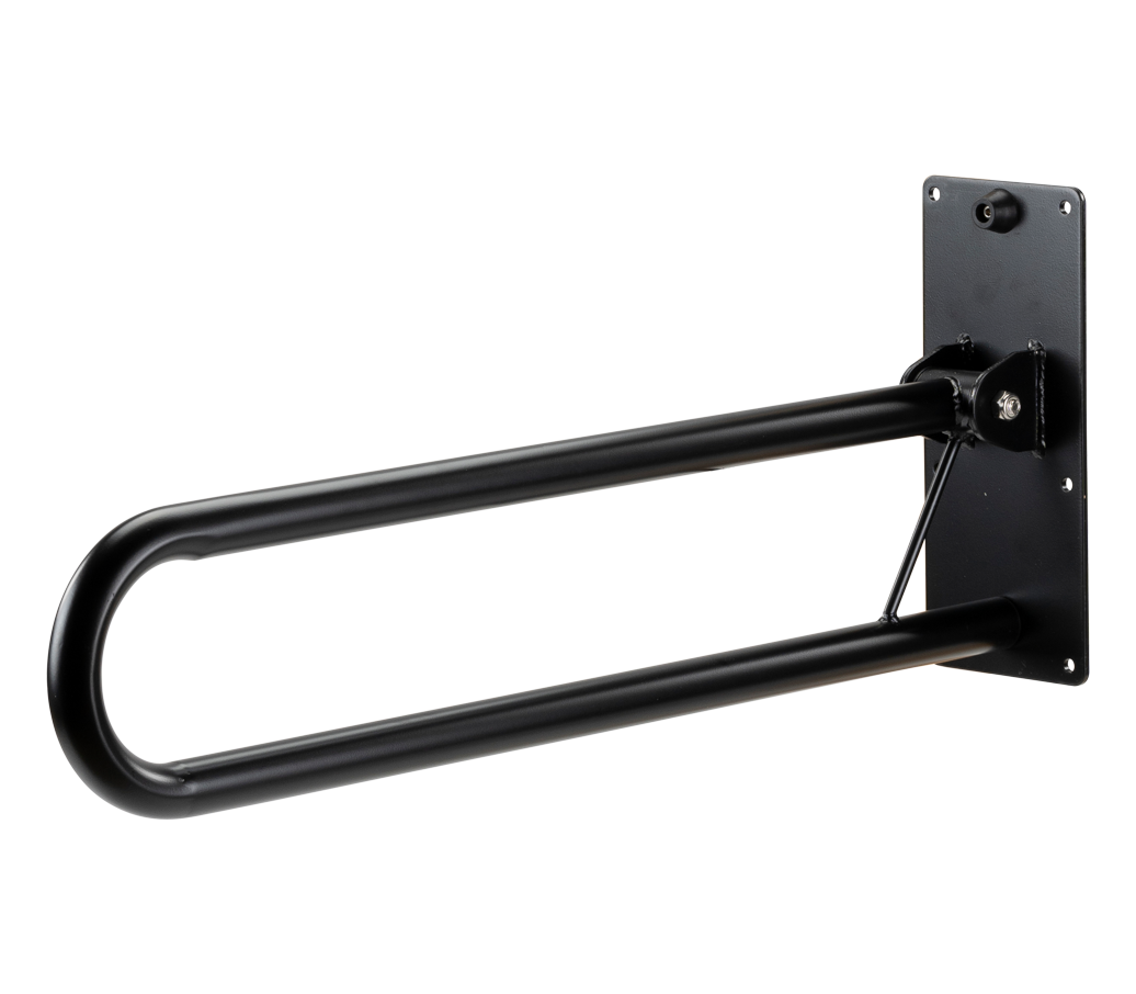MultiMotion toiletbeugel opklapbaar mat zwart - 76 cm MultiMotion toiletbeugel opklapbaar mat zwart - 76 cm