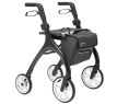 MultiMotion Curve rollator - Zwart (linker voorzijde)