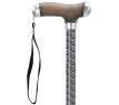 MultiMotion wandelstok met siliconen handvat - Donkere print (ingezoomd op handvat)