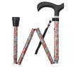 MultiMotion wandelstok opvouwbaar - Rood Paisley opgevouwen