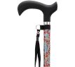 MultiMotion wandelstok - Rood paisley (ingezoomd op handvat en kleur van de buis) MultiMotion wandelstok - Rood paisley (ingezoomd op handvat en kleur van de buis)