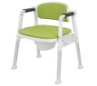 MultiMotion Commode Douche-/Toiletstoel Groen - Voorzijde schuin MultiMotion Commode Douche-/Toiletstoel Groen - Voorzijde schuin