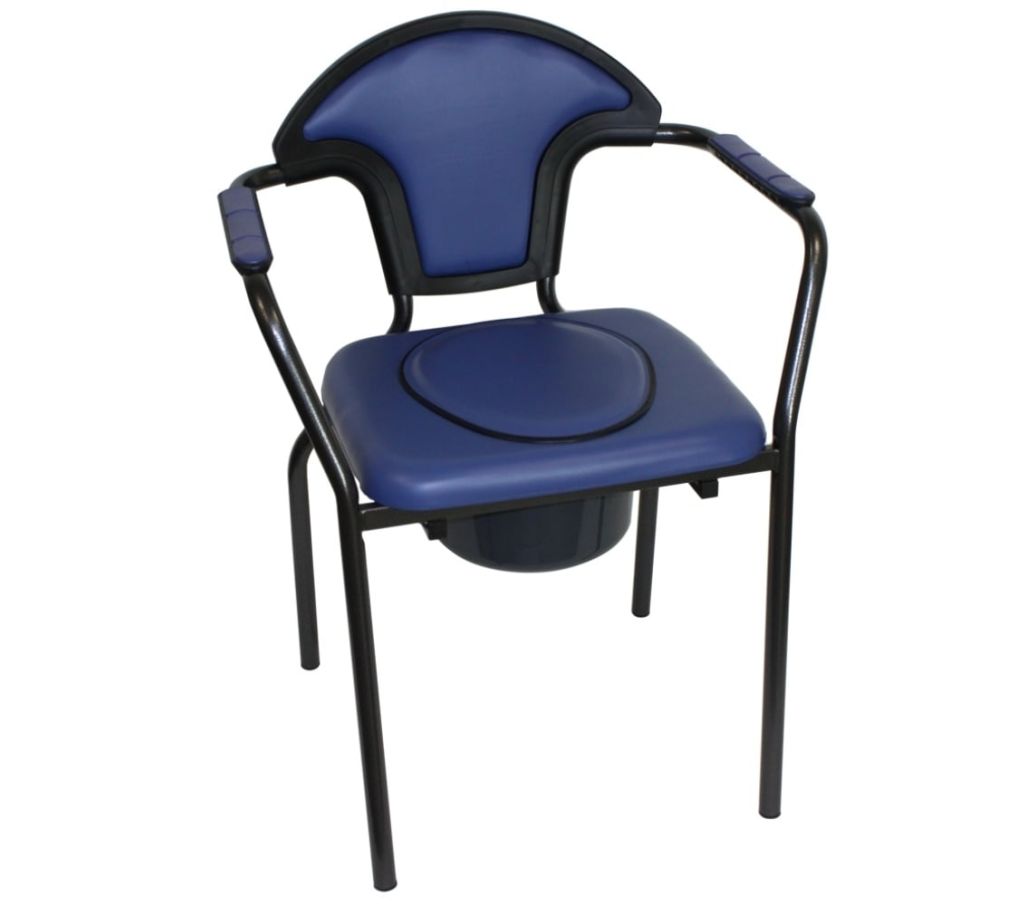 Herdegen toiletstoel blauw - voorzijde Herdegen toiletstoel blauw - voorzijde