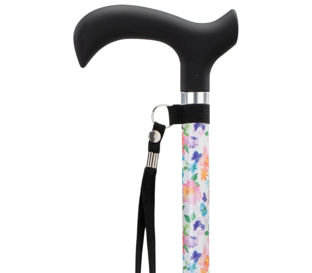 MultiMotion wandelstok - Bloemen (ingezoomd op handvat en kleur van de buis)