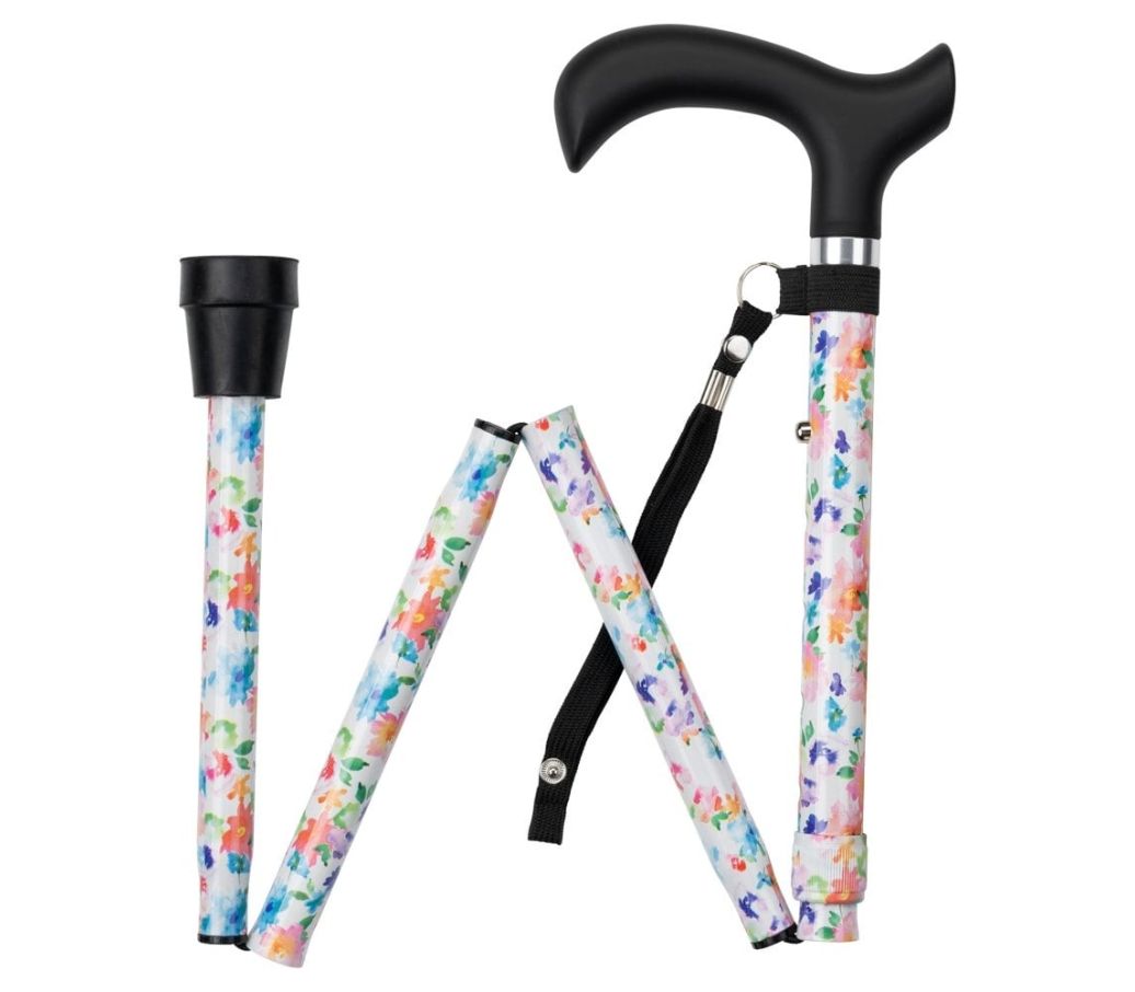 MultiMotion wandelstok opvouwbaar - Bloemen opgevouwen MultiMotion wandelstok opvouwbaar - Bloemen opgevouwen
