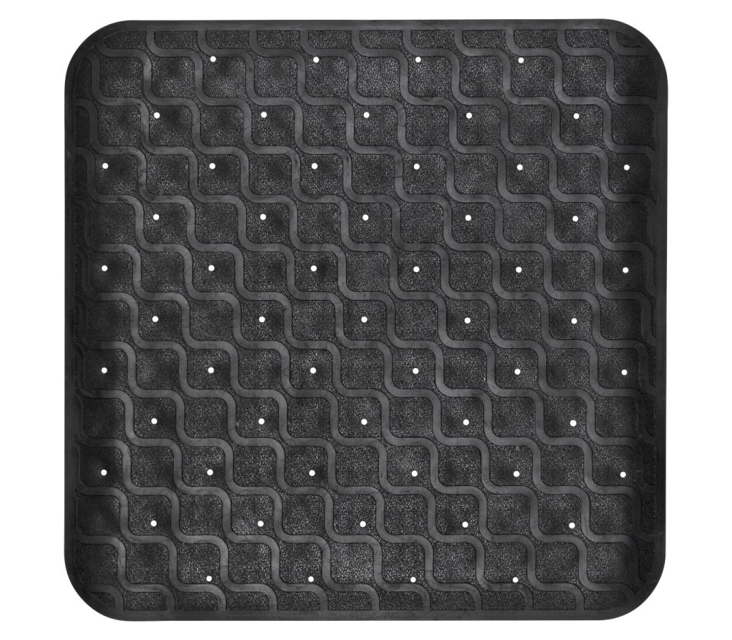 MultiMotion douchemat / badmat antislip - 53 x 53 cm Zwart MultiMotion douchemat / badmat antislip - 53 x 53 cm Zwart